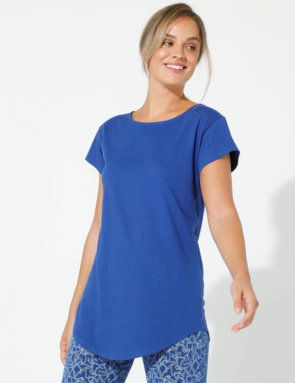 Tee-shirt manches courtes (bleu indigo) Tee-shirt manches courtes (bleu indigo)